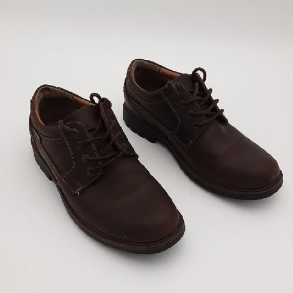 GH Bass & Co Classic Brown Leather Men 7.5 Oxford Casual Office Y2k Grandpa